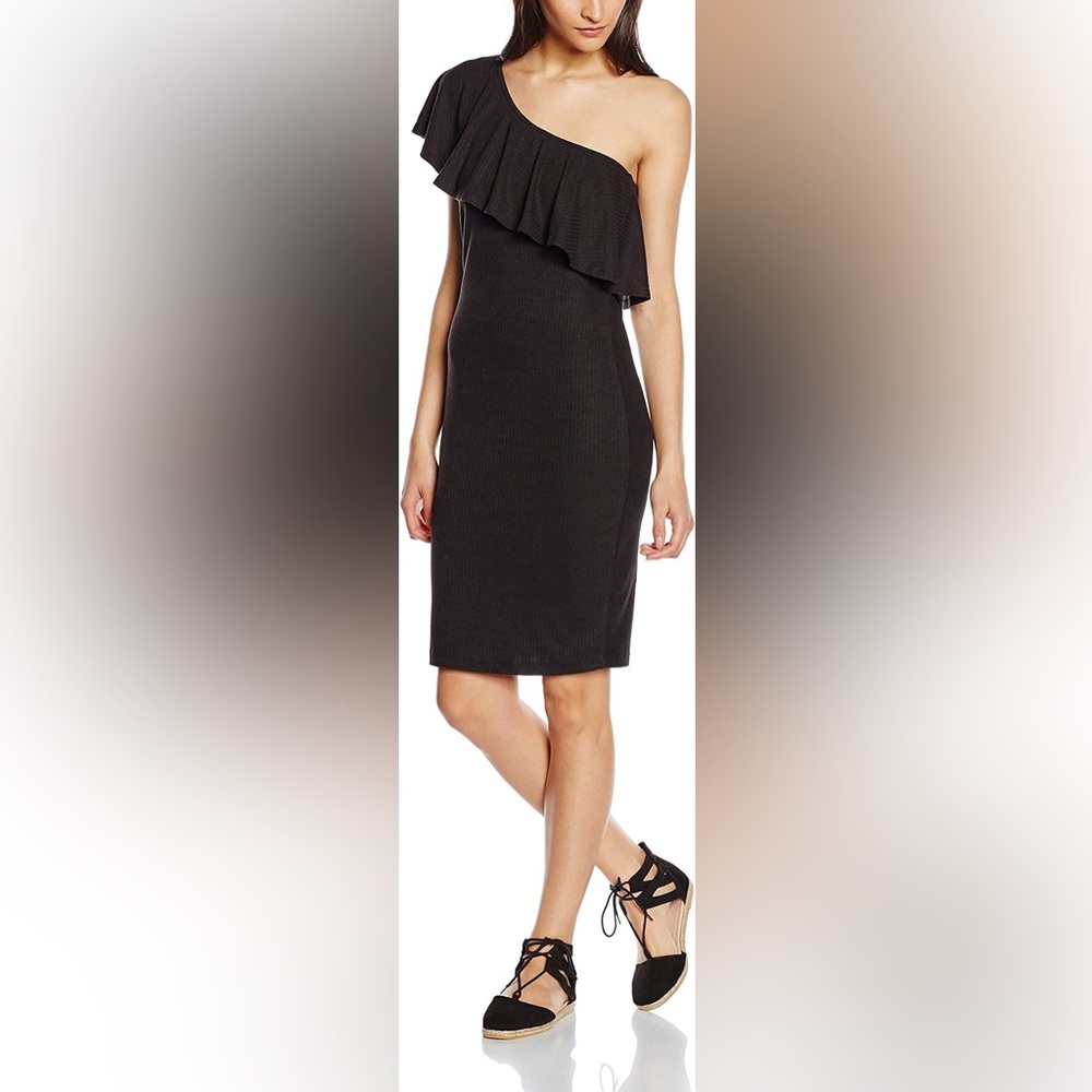 One Shoulder Black Dress